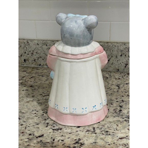 Ceramic‎ Mouse Cookie Jar, Novelty Kitchen Storage, Decorative Container - Picture 2 of 9